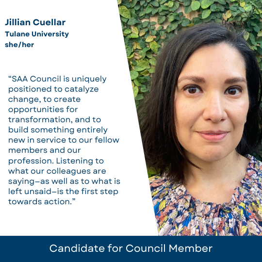 Jillian Cuellar, Candidate for Council Member Society of American